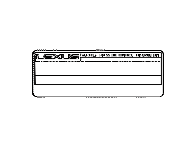 Lexus 11298-36383 Label, Emission Control