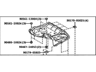 Lexus 57628-33090 Cover, Rear Floor Side