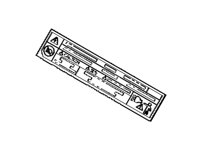 Lexus 74533-33020 Label, Headlamp Voltage Caution