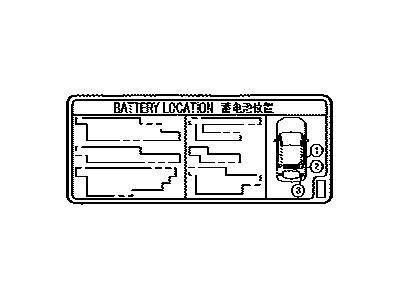 Lexus G9275-76020 Label, Battery Caution