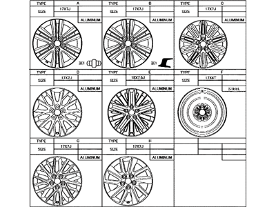 Lexus ES350 Spare Wheel - 42611-33B00