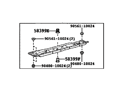 Lexus 58166-33010 Cover, Front Floor, LH