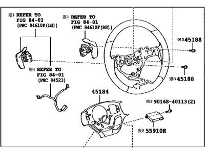 Lexus LS460 Steering Wheel - 45100-50510-C1