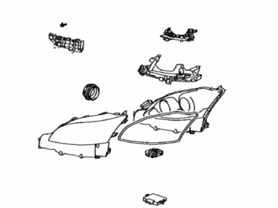 Lexus 81185-50790 Headlamp Unit With Gas, Left