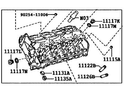 Lexus 11102-39307 Head Sub-Assy, Cylinder