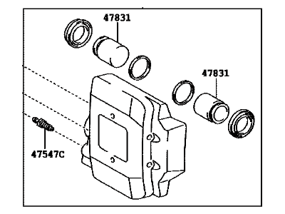 Lexus LS460 Brake Caliper - 47850-50190