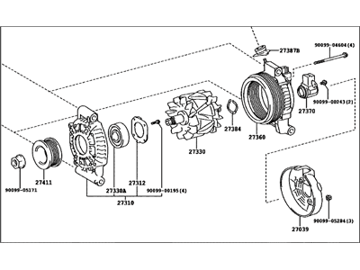 2015 Lexus LS460 Alternator - 27060-38070