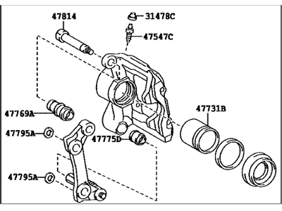 Lexus IS350 Brake Caliper - 47830-30410