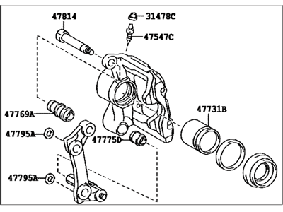 2014 Lexus IS250 Brake Caliper - 47830-30410