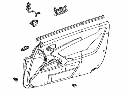 Lexus 67620-53810-C3 Board Sub-Assy, Front Door Trim, LH