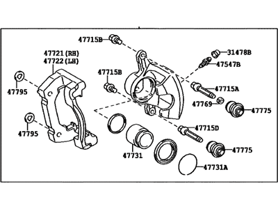 2009 Lexus IS350 Brake Caliper - 47730-53060