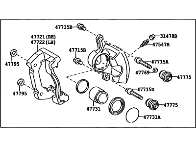 2006 Lexus IS350 Brake Caliper - 47750-53060