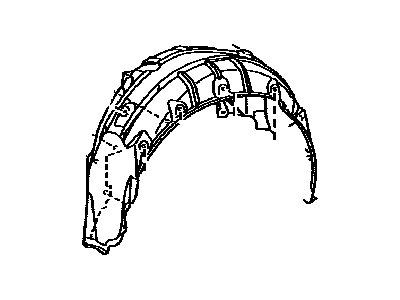 Lexus 65638-53020 Liner, Rear Wheel House, LH