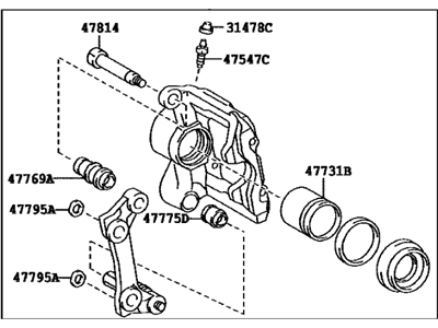 2013 Lexus IS250 Brake Caliper - 47850-30410