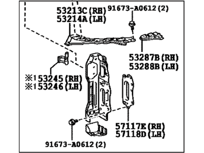 2015 Lexus IS350 Radiator Support - 53202-53053