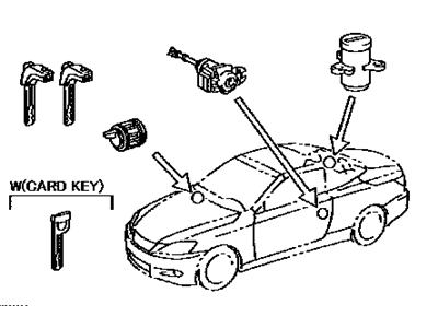 2014 Lexus IS250 Door Lock Cylinder - 69005-53410