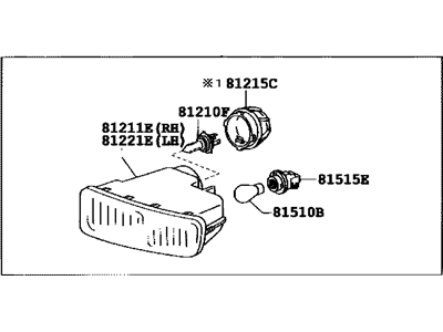 Lexus 81030-60020 Lamp Assy, Front Fog And Turn Signal, RH