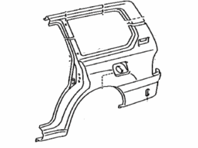 Lexus 61114-60020 Panel, Side, Outer NO.2 LH