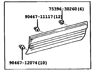 Lexus 75071-60031-A3 Moulding Sub-Assy, Front Door, Outside RH