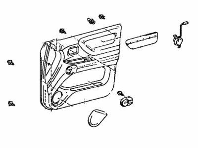 Lexus 67650-60301-B1 Board Sub-Assy, Front Door Trim, RH