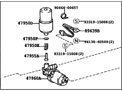 Lexus 47070-60010 Pump Assy, Brake Booster W/Accumulator