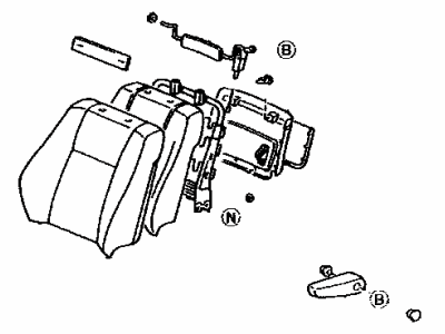 Lexus 71430-6A520-A0 Back Assy, Front Seat, RH(For Separate Type)