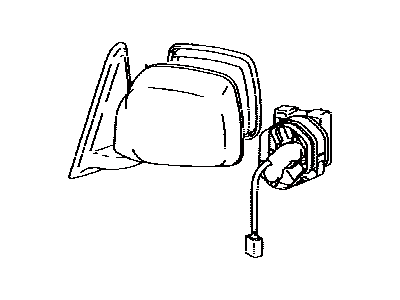Lexus 87910-60850-E1 Mirror Assy, Outer Rear View, RH