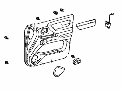 Lexus 67660-60081-B2 Board Sub-Assy, Front Door Trim, LH