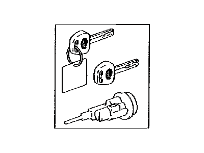 Lexus 69057-60600 Cylinder & Key Set