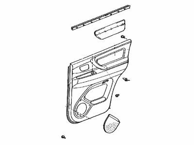 Lexus 67630-60562-B1 Board Sub-Assy, Rear Door Trim, RH