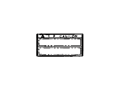 Lexus 45248-60010 Label, Steering Actuator Caution