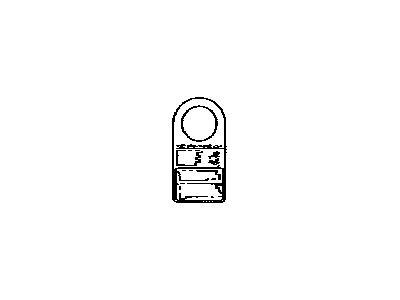 Lexus 45249-60040 Label, Steering Actuator Information