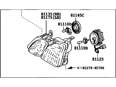 Lexus 81150-60890 Headlamp Assembly, Left