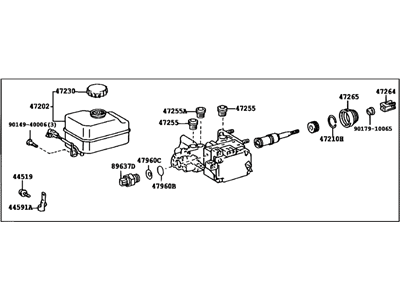 1999 Lexus LX470 Brake Master Cylinder - 47025-60041