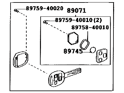 Lexus 89070-48811 Door Control Transmitter Assembly