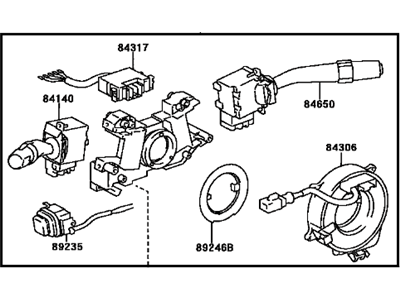 2001 Lexus LX470 Turn Signal Switch - 84310-6A591