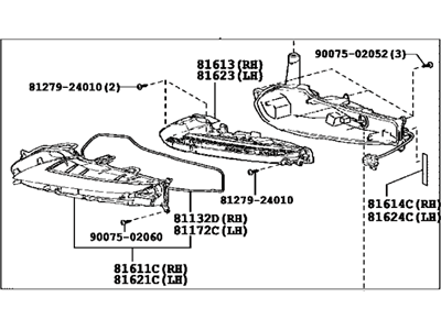 Lexus RC Turbo Side Marker Light - 81610-24090