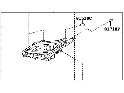 Lexus 81110-0E570 Headlamp Assembly, Right