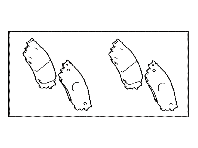 Lexus 04466-0E060 Rear Disc Brake Pad Kit