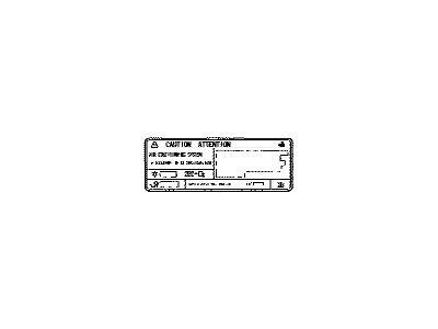 Lexus 88723-0E110 Label, Cooler SERVIC