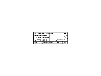 Lexus 88723-0E100 Label, Cooler SERVIC