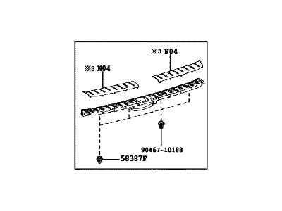 Lexus 58387-0E080-C0 Plate, Rear Floor Finish