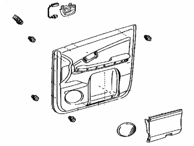 Lexus 67610-48290-B1 Board Sub-Assy, Front Door Trim, RH