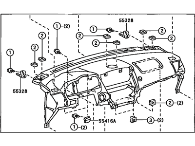 Lexus 55401-48060-E0 Pad Sub-Assy, Instrument Panel Safety