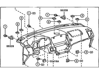 Lexus 55401-48050-C0 Pad Sub-Assy, Instrument Panel Safety