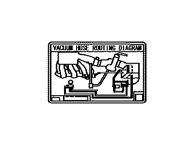 Lexus 17792-20240 Label, Engine Vacuum Hose Information