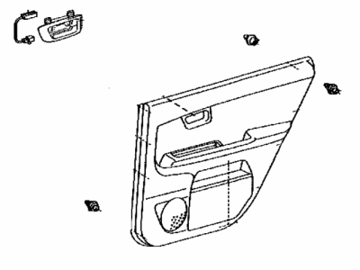 Lexus 67630-48250-C1 Board Sub-Assy, Rear Door Trim, RH