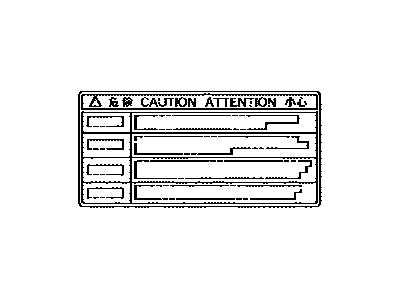 Lexus 16793-36010 Label, Cooling Fan Caution