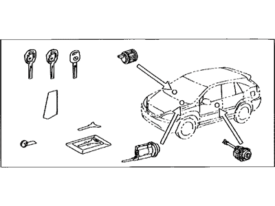 Lexus RX330 Door Lock Cylinder - 69005-48120