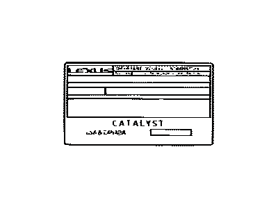 Lexus 11298-31160 Label, Emission Control Information